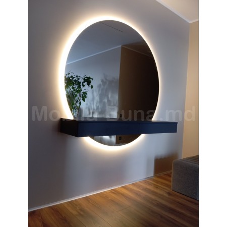 Консоль для прихожей с овальным LED-зеркалом A-148